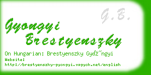 gyongyi brestyenszky business card